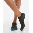 Hanes XTemp Women's NoShow Socks, Extended Sizes, 6Pairs Gray/Black 812