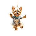 thumbnail image 2 of Fmbmuo Acrylic Christmas Hanging Ornaments 2D Flat Car Rearview Mirror Pendant Xmas Tree Backpack Home Wall Festive Decor Christmas Decor,Multicolor, 2 of 5