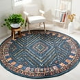 thumbnail image 2 of SAFAVIEH Aspen Alexanndria Geometric Wool Area Rug, Rust/Green, 7' x 7' Round, 2 of 7