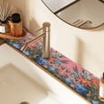 thumbnail image 2 of Yayeee Faucet Mat for Kitchen Sink 14.7" Diatomite Long Splash Guard Pad, Orange Vibrant Flowers, 2 Pack, 2 of 7