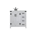 thumbnail image 3 of Elegant Decor Grant 32" Aluminum MDF Single Bathroom Vanity in Gray, 3 of 8