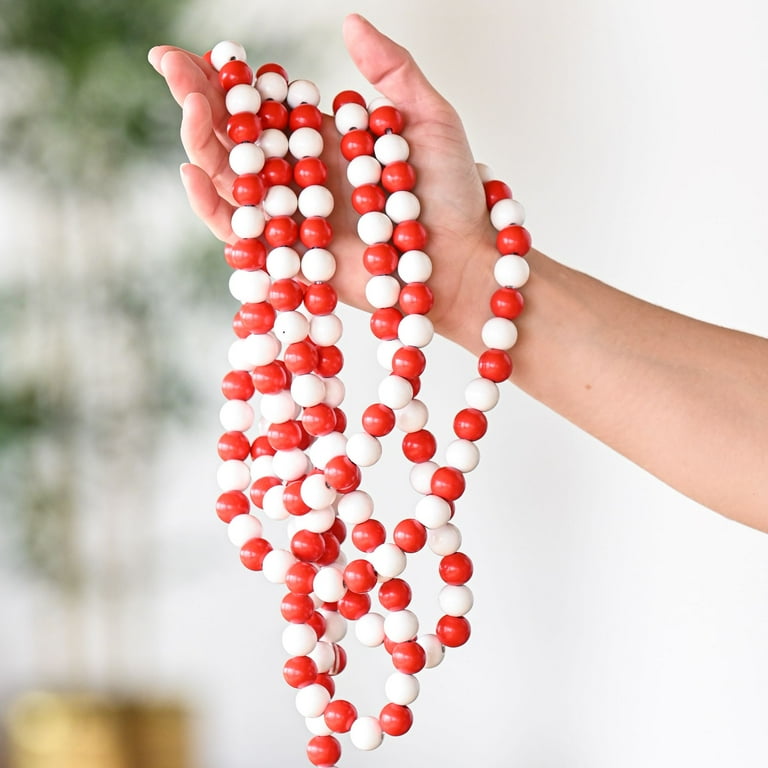  Red And White Beads