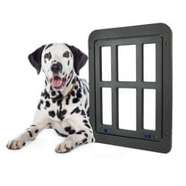 Dog Screen Door, Inside Door Flap 8.2x9.6 inch Lockable Pet Screen Door Magnetic Closure Sturdy Doggie Door for Screen Door, Black