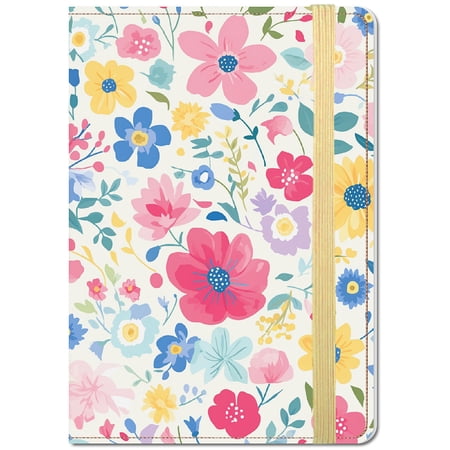 Rectangle Leather Travel Passport Wallet Cover Flower 148x105mm