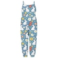 thumbnail image 7 of Mceream Easter Jumpsuit for Baby Girls Cute Strap Jumpsuit One-Piece Romper with Pockets Casual Print Overalls Sleeveless Jumpsuit Loose Fit 1-6 Years, 7 of 7