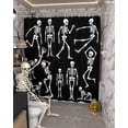 thumbnail image 5 of Halloween Skull Shower Curtain Set ，Waterproof Fabric Shower Curtains Sport Yoga Skeleton Shower Curtains for Bathroom,Bathroom Decor 60"x72", 5 of 6