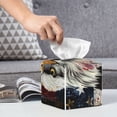 thumbnail image 6 of Picia Retro American Eagle A Pattern Tissue Box Cover,PVC Leather Square Holder,Tissue Box Holder with Magnetic Bottom,Facial Paper Organizer Dispenser-5.2"X5.2"X5.2", 6 of 8
