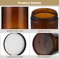 thumbnail image 4 of 12 PCS 16 oz Amber Glass Jars, Round Glass Container with Metal Lid, Small Airtight Glass Containers for Cream Lotion Powder Beauty Products, Leakproof Empty Cosmetic Travel Jar, 4 of 6