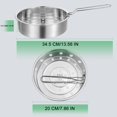 thumbnail image 2 of QJUHUNG1pc Stainless Steel Steamer with Single Handle for Cooking Pot Electric Cooker, 2 of 6