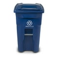 thumbnail image 6 of Toter 64 Gal. Blue Recycling Container with Wheels and Lid, 6 of 7