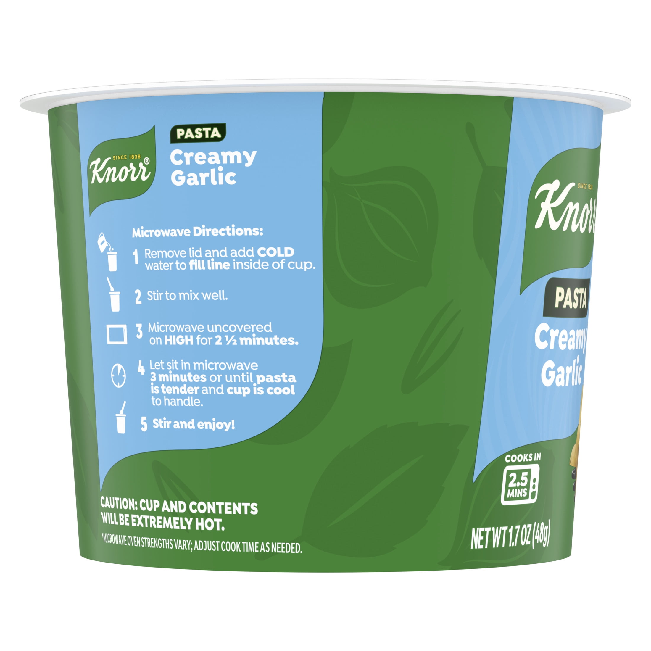 (6 pack) Knorr Sides Creamy Garlic Pasta Cup 1.7oz, Made With Real Cheese