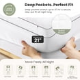 thumbnail image 3 of WISHEAD Mattress Topper Queen Size, 400TC Quilted Extra Thick Mattress Pad, Soft & Breathable with Hypoallergenic Fill, Back Pain Relief & Pressure Soothing, Deep Pocket, White, 3 of 7