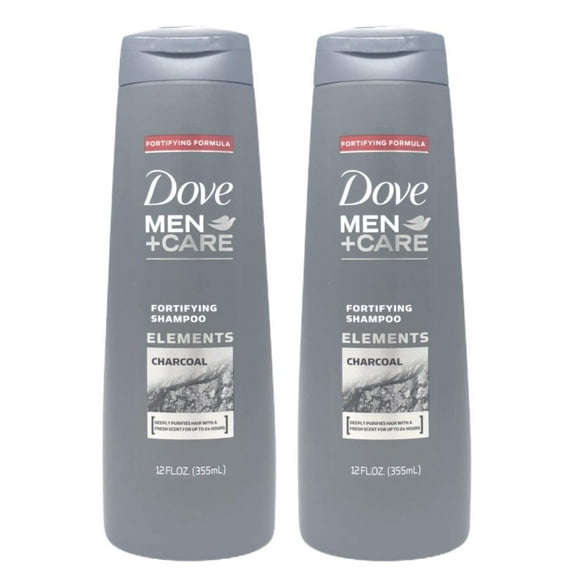 Dove Men+Care Champú fortificante de carbón 12 oz (paquete de 2)