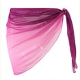 thumbnail image 2 of XUNKUSGA Skirts for Women Fashion Sheer Wrap Knot Cover Ups for Swimwear Women Breathable Comfortable Chiffon Short Sarong Wraps for Women S-XL,Purple, 2 of 5