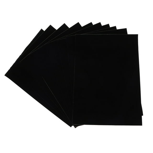 Paño flocado adhesivo, 10 piezas, paño flocado autoadhesivo negro, caja de joyería, pelusa, alta capacidad