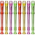 thumbnail image 1 of 8Pcs Plastic Clarinet 6-hole Transparent Small Flutes Training Props Educational Musical Instrument for Beginner, 1 of 8