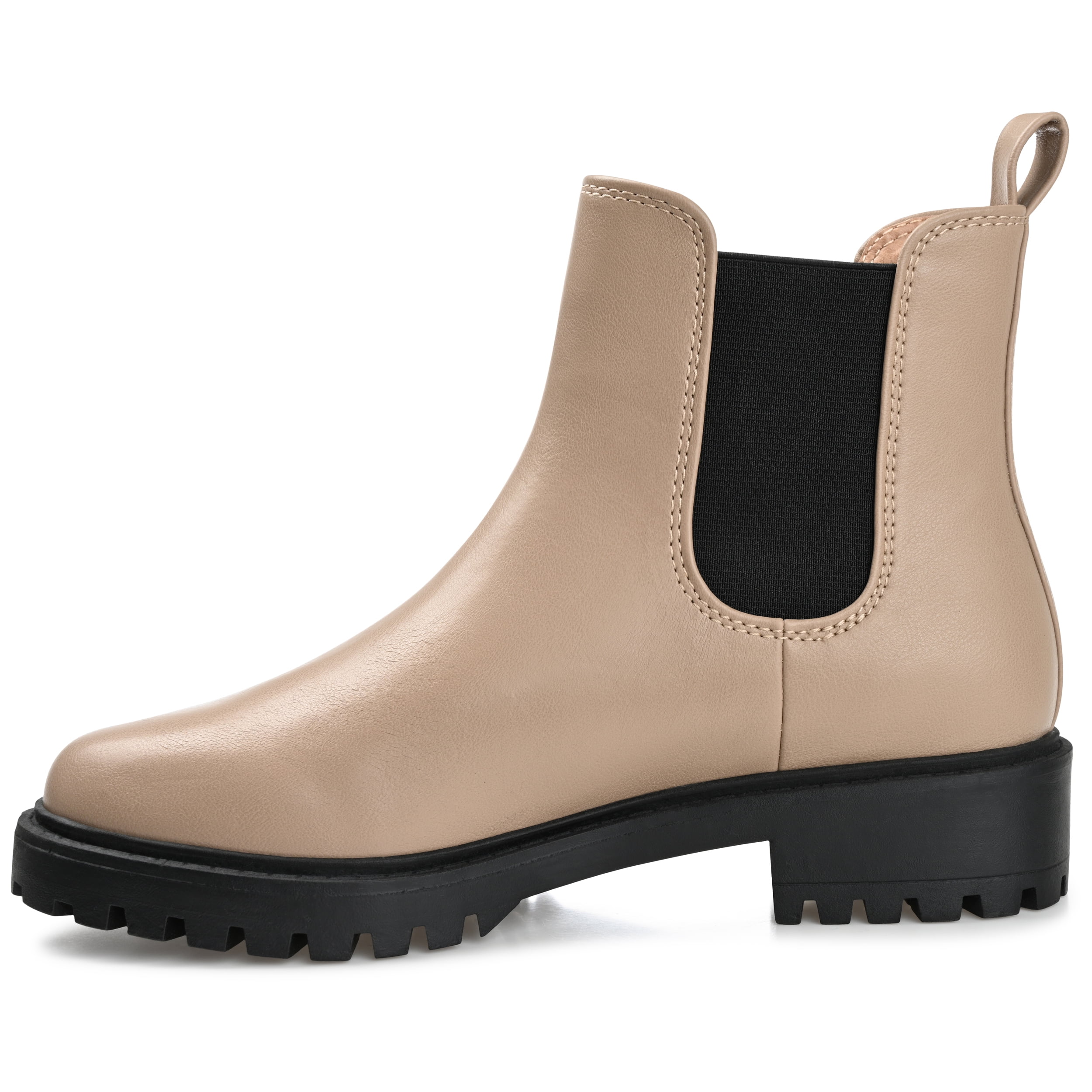 Journee Womens Kenova Round Toe Block Heel Chelsea Booties, Widths Available