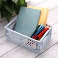 thumbnail image 5 of PATIKIL Collapsible Basket, 2 Pcs 10 x 6.5 x 3.9 Inch Stackable Storage Crates Foldable Plastic Baskets Desk Organizing Container for Home Kitchen Office, Light Yellow, 5 of 5