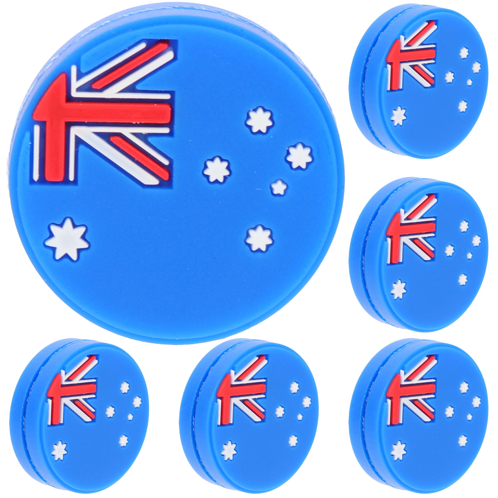 6pcs Racket Vibration Dampeners National Flag Designed Tennis Racket