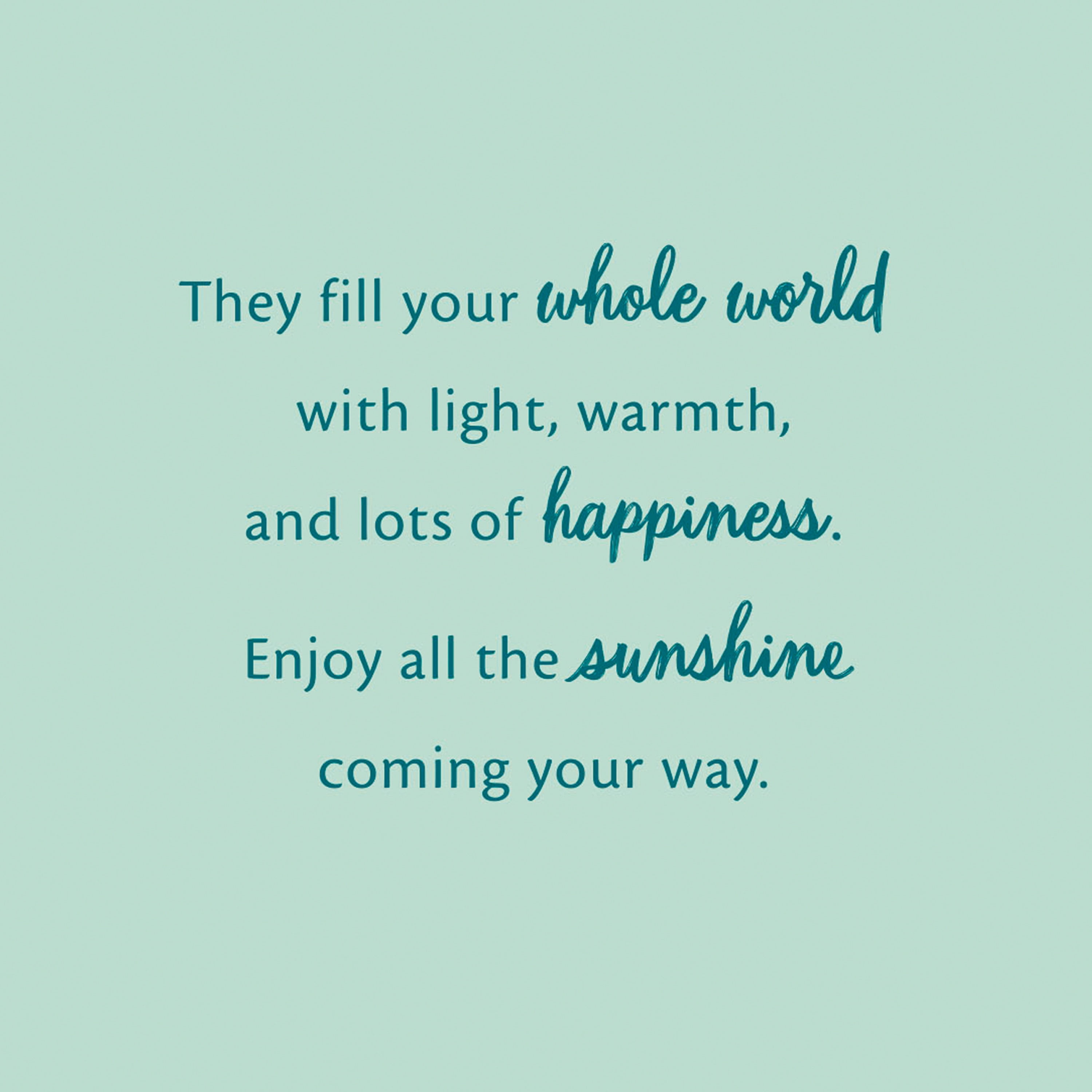 Hallmark Gift Card Greeting Baby Card, Baby Boy, Baby Girl (Enjoy The Sunshine Coming Your Way)