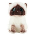 thumbnail image 3 of Gallickan Siamese Cat Stuffed Animal Plush, 10" Realistic Cat Plush Toys with Ultra-Soft Faux-Fur, Christmas, Birthday, Gifts for Boys Girls, Cat Owners, Multicolor, 3 of 9