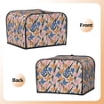 thumbnail image 2 of KLL Lilies Flowers Print 4 Slice Toaster Dust Covers Kitchen Small Appliance Cover with 2 Pockets,Can hold Jam Spreader Knife & Toaster Tongs (12.4 x 10.6 x 8.2), 2 of 6