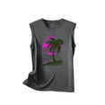 thumbnail image 4 of Summer Savings Clearance! Titcea Tank Top for Women Palm Tree Printed Round Neck Sleeveless Graphic Tees Hawaiian Beach Holiday Summer Casual T Shirts, 4 of 5