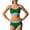 Green, variant on Girls Swimsuits 2 Pcs Color Bikini Top Bottom Teen Bathing Suit