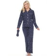 thumbnail image 1 of White Mark Women's Three-Piece Button-Down Pajama Set, 1 of 5