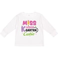 thumbnail image 3 of Inktastic Miss Kindergarten Cutie with Pencil and Stars Girls Long Sleeve Toddler T-Shirt, 3 of 5