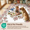 thumbnail image 4 of Design&I 5'x7' Washable Area Rug Vintage Scattered Rose Motif With Central Medallion And Dainty Accents for Dining Room, Under Table, Home Office, Snag-Free, Skid-Resistant, 4 of 7