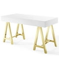 thumbnail image 5 of Modway Jettison Office Desk in Gold White, 5 of 8