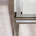 thumbnail image 6 of Silver Coffee Table for Living Room with Crushed Crystal Border, Clear Glass Rectangle Center Table with Mirrored Finish, Glam Modern Living Room Furniture, 6 of 9