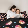 thumbnail image 4 of Manfei Basketball Sport Gamer Full Size Comforter Sets,Boys Ball Games Bedding Comforter Set For Girls,Dark Combined Shade,Black Reversible,3-Piece,1 Comforter and 2 Pillowcases, 4 of 8