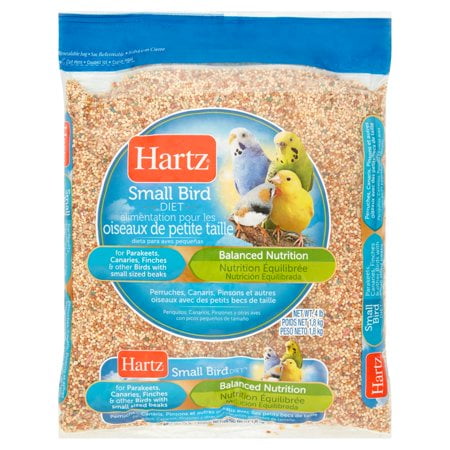(2 pack) (2 Pack) Hartz Diet Small Bird Food, 4 lb