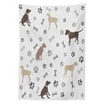 thumbnail image 3 of Ambesonne Dog Lover Tablecloth Rectangular Table Cover, Paw Print and Bones, 60"x84", Umber Beige Grey, 3 of 4