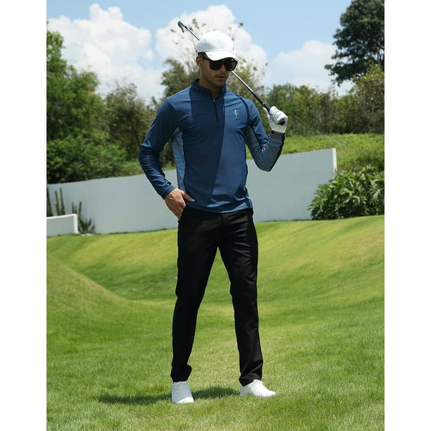 LRD Quarter Zip Golf Pullover for Men 1 4 Zip Long Sleeve Golf Shirts
