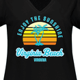 thumbnail image 4 of Inktastic Summer Enjoy the Sunshine Virginia Beach Virginia in Blue Women's Plus Size V-Neck T-Shirt, 4 of 5