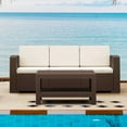 thumbnail image 4 of Compamia Monaco Outdoor Sofa in Brown with Cushion, 4 of 9
