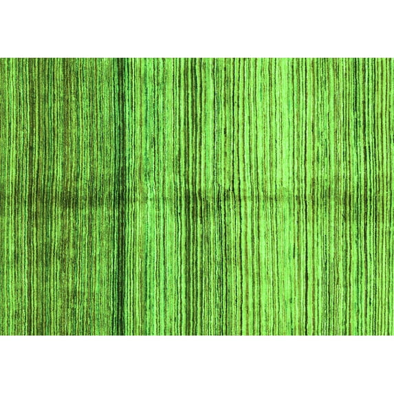 Ahgly Company Indoor Rectangle Oriental Green Modern Area Rugs, 3' x 5'