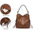 thumbnail image 6 of Women Handbags Fashion Hobo Bags Faux Leather Shoulder Bag Ladies Synthetic Medium Size Tote Bag Crossbody Bags Brown, 6 of 8