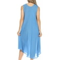 thumbnail image 2 of Sakkas Everyday Essentials Caftan Tank Dress / Cover Up - Blue - One Size, 2 of 5