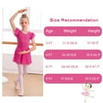 thumbnail image 6 of Aridak Girls Ballet Dance Dress Toddler Leotards Ruffle Sleeve Shiny Ballet Tutu Skirt Rose Pink 2-9T, 6 of 6