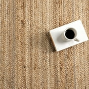 nuLOOM Rigo Hand Woven Farmhouse Jute Area Rug, 5 x 8, Natural