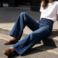 thumbnail image 5 of High Waist Women Wide Leg Long Jeans Casual Denim Pants with Pocket, 5 of 6