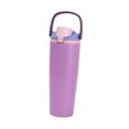 thumbnail image 4 of Botella de agua aislada, ligera, reutilizable, práctica, para deportes, de viaje, para mochileros, oficina y camping. Púrpura, 4 of 8