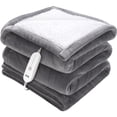 thumbnail image 2 of VEVOR Heated Blanket Electric Throw,Soft Flannel Heating Blanket with 10 Hours Timer Auto-off & 5 Heating Levels for Couch Sofa 50" x 60" - 5 Heating, 2 of 5