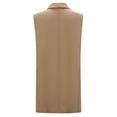 thumbnail image 2 of Tanghaowl Womens Vests Lightweight, Women Fashion Long Buckle Casual Temperament Sleeveless Riding Heart Vest Outerwear Khaki L, 2 of 6