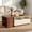 Walnut & White, variant on 43.3" Rectangular 2-Tier Wood Coffee Table Modern Farmhouse Center Table With Storage Shelf Sturdy Base For Living Room Office (Rustic Brown)