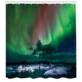 thumbnail image 3 of Ambesonne Aurora Borealis Shower Curtain, Outdoor Scenery, 69"Wx75"L, Multicolor, 3 of 3